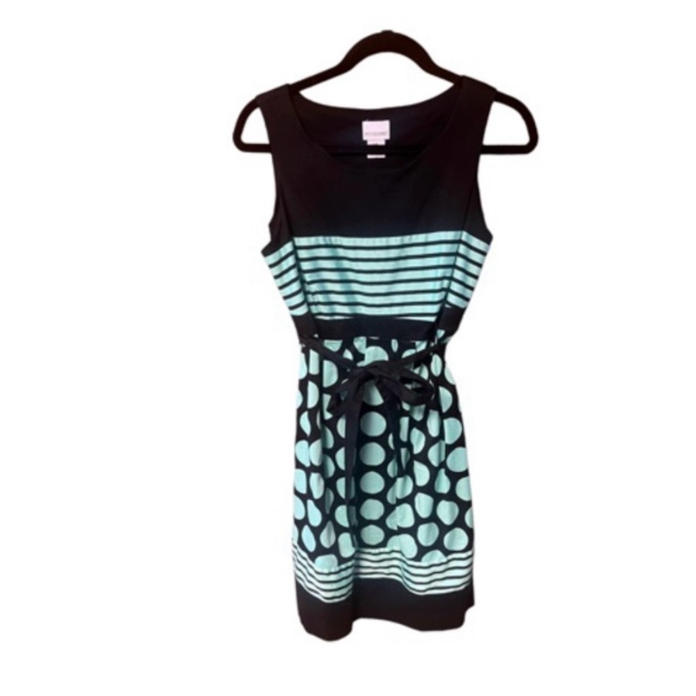 Motherhood Maternity striped‎ polka dot dress